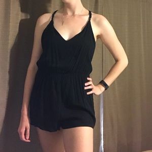Flirty black romper